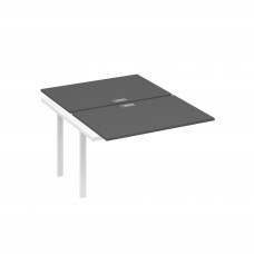 Секция стола станции на каркасе UNO 2х120 антрацит премиум / металлокаркас белый А4 Б1 176-1 АР
