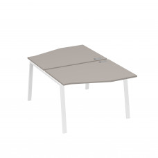 Рабочая станция со столами Техно на металлокаркасе TRE (2х120) мокко премиум / металлокаркас белый А4 Б3 189 МП