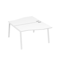 Рабочая станция столы Техно (2х140) каркас TRE белый премиум / металлокаркас белый А4 Б3 190 БП