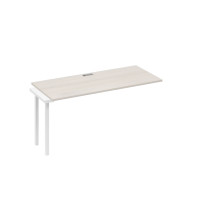 Секция стола рабочей станции 160 опоры QUATTRO дуб / металлокаркас белый А4 Б4 015-1 ДШ