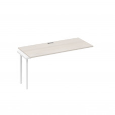Секция стола рабочей станции 160 опоры QUATTRO дуб / металлокаркас белый А4 Б4 015-1 ДШ