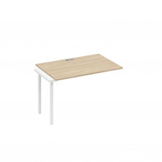 Секция стола 120 на металлокаркасе QUATTRO дуб скандинавский / металлокаркас белый А4 Б4 023-1 ДК