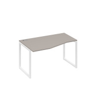 Стол левый эргономичный "Техно" металлокаркас QUATTRO мокко премиум / металлокаркас белый А4 Б4 063 МП