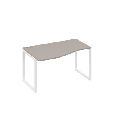 Стол левый эргономичный "Техно" металлокаркас QUATTRO мокко премиум / металлокаркас белый А4 Б4 063 МП
