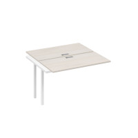 Секция стола рабочей станции на каркасе DUE (2х120) дуб / металлокаркас белый А4 Б2 170-1 ДШ