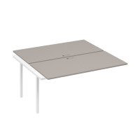 Секция стола на металлокаркасе DUE (2х160) мокко премиум / металлокаркас белый А4 Б2 178-1 МП