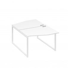 Рабочая станция каркас QUATTRO (2х120) столы Техно белый премиум / металлокаркас белый А4 Б4 189 БП