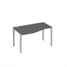 Стол левый "Техно" на металлокаркасе UNO эргономичный антрацит премиум / металлокаркас серый А4 С1 063 АР