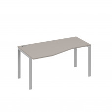 Стол эргономичный левый "Техно" на металлокаркасе UNO мокко премиум / металлокаркас серый А4 С1 065 МП