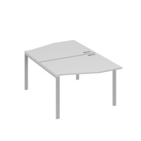 Рабочая станция столы Техно на металлокаркасе UNO (2х120) серый / металлокаркас серый А4 С1 189 СЕ