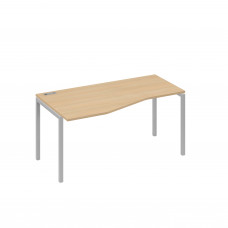 Стол эргономичный левый "Техно" на металлокаркасе DUE натуральный дуб / металлокаркас серый А4 С2 065 НД