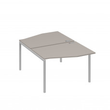 Рабочая станция металлокаркас DUE столы Техно (2х120) мокко премиум / металлокаркас серый А4 С2 189 МП