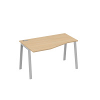 Стол эргономичный левый металлокаркас TRE "Техно" натуральный дуб / металлокаркас серый А4 С3 063 НД