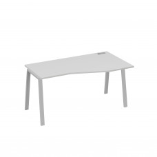 Стол правый "Техно" на металлокаркасе TRE эргономичный серый / металлокаркас серый А4 С3 066 СЕ