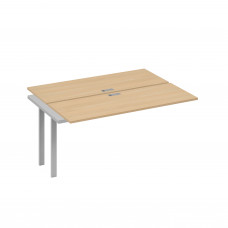 Секция стола станции 2х160 на опорах TRE натуральный дуб / металлокаркас серый А4 С3 172-1 НД