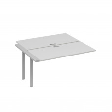 Секция (2х140) стола рабочей станции опоры UNO серый / металлокаркас серый А4 С1 174-1 СЕ