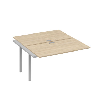 Секция на каркасе TRE стола рабочей станции 2х140 дуб скандинавский / металлокаркас серый А4 С3 177-1 ДК
