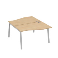 Рабочая станция столы Техно (2х140) каркас TRE натуральный дуб / металлокаркас серый А4 С3 190 НД