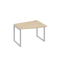 Стол на металлокаркасе QUATTRO "Техно" эргономичный правый дуб скандинавский / металлокаркас серый А4 С4 062 ДК