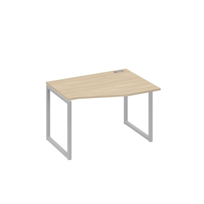 Стол на металлокаркасе QUATTRO "Техно" эргономичный правый дуб скандинавский / металлокаркас серый А4 С4 062 ДК
