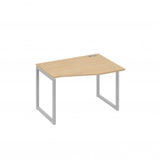 Стол на металлокаркасе QUATTRO "Техно" эргономичный правый натуральный дуб / металлокаркас серый А4 С4 062 НД