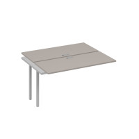 Секция стола рабочей станции на металлокаркасе QUATTRO (2х140) мокко премиум / металлокаркас серый А4 С4 171-1 МП