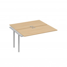 Секция рабочей станции на опорах DUE (2х140) натуральный дуб / металлокаркас серый А4 С2 174-1 НД
