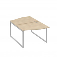 Рабочая станция каркас QUATTRO (2х120) столы Техно дуб скандинавский / металлокаркас серый А4 С4 189 ДК