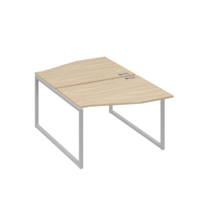 Рабочая станция каркас QUATTRO (2х120) столы Техно дуб скандинавский / металлокаркас серый А4 С4 189 ДК
