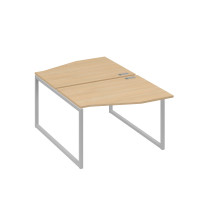 Рабочая станция каркас QUATTRO (2х120) столы Техно натуральный дуб / металлокаркас серый А4 С4 189 НД