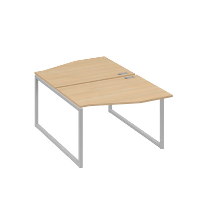 Рабочая станция каркас QUATTRO (2х120) столы Техно натуральный дуб / металлокаркас серый А4 С4 189 НД