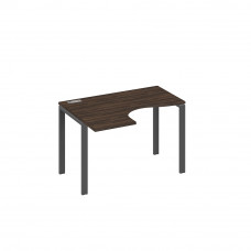 Стол левый эргономичный "Классика" на металлокаркасе UNO дуб ристретто/ металлокаркас антрацит А4 А1 031 ДР