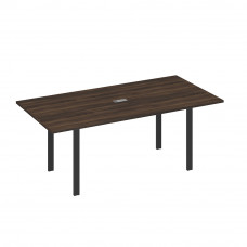 Стол 200 на металлокаркасе UNO в переговорную дуб ристретто/ металлокаркас антрацит А4 А1 123 ДР