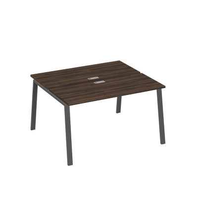 Станция 2х140 с опорами TRE офисная дуб ристретто/ металлокаркас антрацит А4 А3 171 ДР