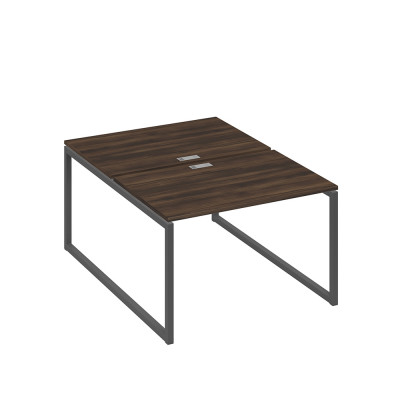 Станция офисная (2х120) на металлокаркасе QUATTRO дуб ристретто/ металлокаркас антрацит А4 А4 176 ДР