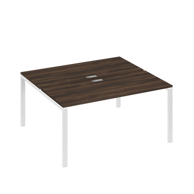 Рабочая станция на металлокаркасе UNO (2х160) дуб ристретто/ металлокаркас белый А4 Б1 175 ДР