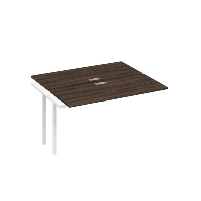 Секция рабочей станции на каркасе DUE (2х140) дуб ристретто/ металлокаркас белый А4 Б2 171-1 ДР