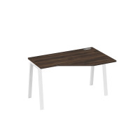 Стол эргономичный правый "Техно" на металлокаркасе TRE дуб ристретто/ металлокаркас белый А4 Б3 054 ДР