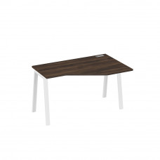 Стол эргономичный правый "Техно" на металлокаркасе TRE дуб ристретто/ металлокаркас белый А4 Б3 054 ДР