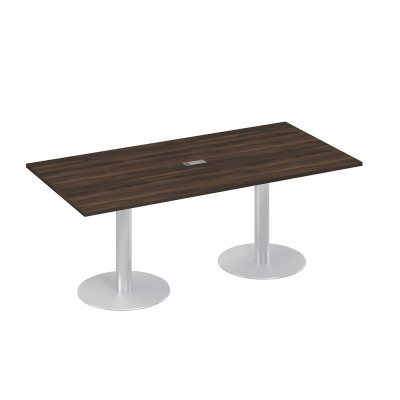 Стол 200 переговорный на колоннах дуб ристретто А4 ХР 123 ДР