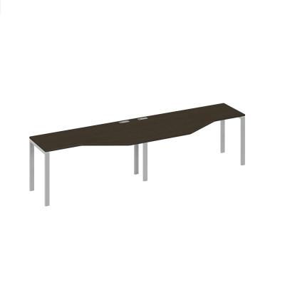 Рабочая станция опоры UNO столы Техно (2х160) дуб ристретто/ металлокаркас серый А4 С1 055-2 ДР