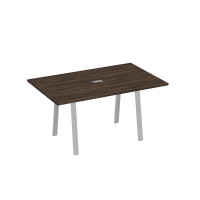Стол 160 в переговорную металлокаркас TRE дуб ристретто/ металлокаркас серый А4 С3 121 ДР