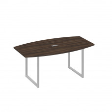 Стол для переговоров 180 на каркасе QUATTRO дуб ристретто/ металлокаркас серый А4 С4 112 ДР