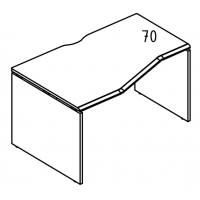 Стол эргономичный "Техно" на каркасе ДСП (1 скос) левый вяз либерти / мокко премиум МР МП 065.02 ВЛ