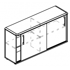 Шкаф-купе низкий (топ МДФ) вяз либерти / мокко премиум МР 330 ВЛ/МП/МП