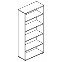 Стеллаж высокий (топ ДСП) вяз либерти / вяз либерти МР 9475 ВЛ/ВЛ