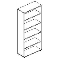 Стеллаж высокий (топ ДСП) вяз либерти / вяз либерти МР 9475 ВЛ/ВЛ