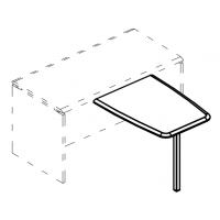 Брифинг-приставка фронтальная на опоре ML мокко премиум / мокко премиум МР А2 073 МП
