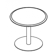 Стол для переговоров круглый на опоре-колонне мокко премиум МР 160 МП