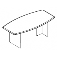 Стол для переговоров фигурный на опорах ДСП мокко премиум МР 184 МП